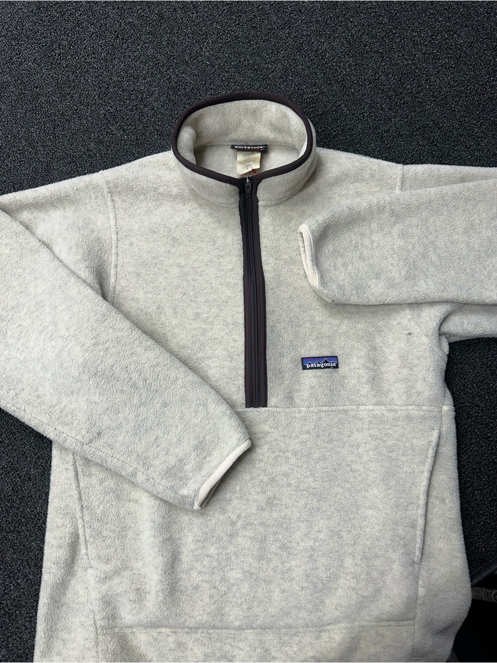 Vintage Patagonia Synchilla 1/2 Zipper Beige Fleece Jacket Mens S